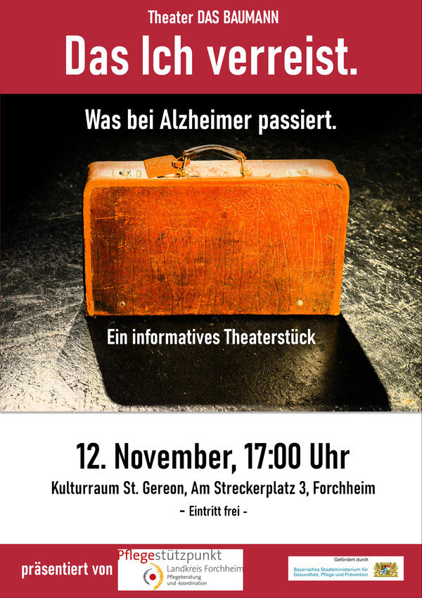 Flyer zum Theaterstück über Alzheimer